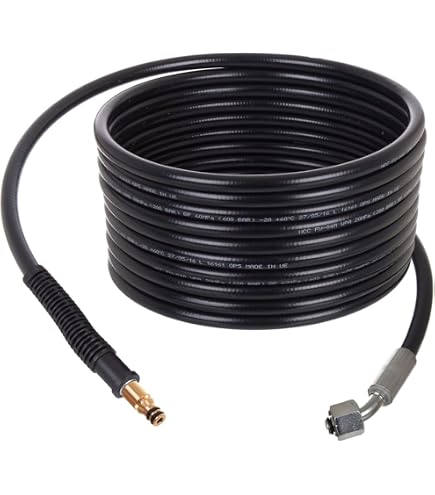 TECHKAR high pressure hose 200bar length 10m compatible with PARKSIDE PHD 150 170 high pressure cleaner with drum and cube