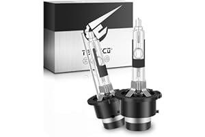 TECTICO D2R 35W Xénon Ampoule HID de HID kit de Conversion 6000K 12V Blanc Diamant +300% Ultra clair Kit de conversion Bi HID Ampoule, 2 Ampoules