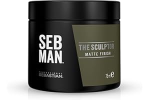 ‎SEB MAN SEB MAN THE SCULPTOR – mattierende Hair Clay mit Mineralien – Styling Creme für texturierte Styles – mit anregendem Duft von Bergamotte und rosa Pfeffer – 75 ml