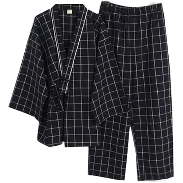 Kimono Japonais Homme - Pyjama Décontracté En Coton - Taille XL - Pour Maison, Spa Et Loisirs