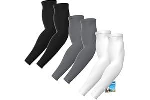 ARFNKIM Arm Sleeves for Men Women, UV Sun Protection Compression Cooling Sun Sleeves Tattoo Cover - Volleyball Running Basketball Golf Baseball