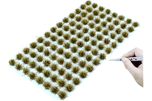 RHQFDM 120 Plantes Modélisme Herbe Statique Tufts Statique Touffes d'herbe Modélisme Décoration Miniature pour Bricolage Train Paysage Gazon Artificiel Herbe Miniature Décoration(Paysage Herbeux 5#)