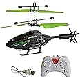 Helicopter sensor helicopter with remote charging battery - black & green