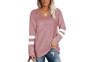 Famulily Striped Jumpers for Women UK Baggy Long Sleeve Pullover Sweater Tops S-XXL