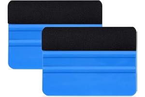 HeyNana - Raclette avec Bord Fibre pour Voiture Vinyle Wrapping, Durable Raclette de Film de Fenêtre, Autocollant Décalque Raclette(Paquet de 2, Noir)