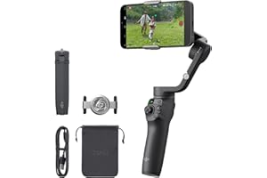 DJI Stabilisateur pour smartphone OSMO Mobile 6, en trois axes pour téléphones, bras extensible intégré, portable et pliable, stabilisateur pour vidéoblogs, vidéos YouTube et TikTok, gris ardoise