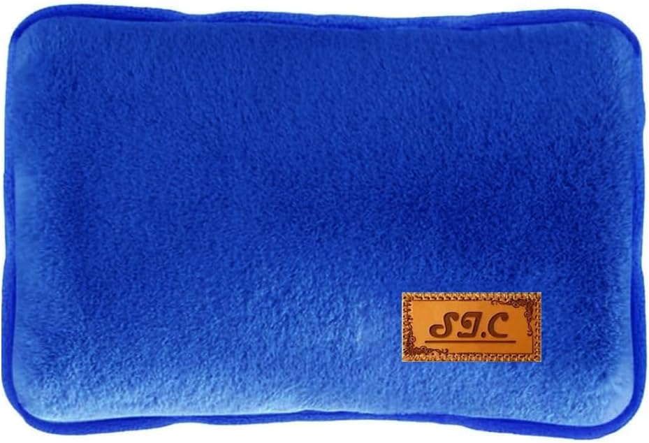 Bolsa de agua caliente eléctrica de peluche, 500 W, portátil y recargable, calentadores de manos y pies en casa, en la cama, para días fríos, dolores menstruales y musculares