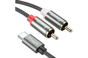 Froggen USB Tipo C Maschio a 2 RCA Maschio, Type C a 2x RCA Audio Cavo Cavo audio con 2 connettori RCA e con spinotto USB di tipo C per Huawei Samsung Xiaomi Laptop ecc