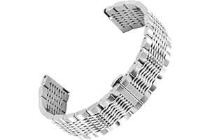 KAI TIAN Quick Release Elite pasek do zegarka ze stali nierdzewnej 20 mm 22 mm pasek do zegarka z klamrą motylkową srebrny czarny zamiennik paska na nadgarstek dla mężczyzn kobiet