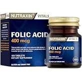 Nutraxin Vitals Folic Acid 400 mcg 100 Tablet Food Supplement