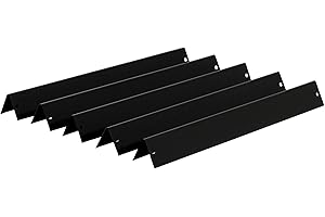 BBQ-Toro Lot de 5 diffuseurs de Flamme émaillés en Porcelaine - Rails d'arômes pour Barbecue à gaz - Convient pour Weber Spirit 200 jusqu'à 2012, Weber Spirit 500, Weber Genesis Silver A