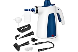 KUCKEE Steam Cleaner, Hand Held Steamer for Home Car, 10 Accessories Carpet Furniture Cleaner Machine, Portable Steaming Cleaner for Couch Grout Upholstery Floor Window Glass Bathroom Toilet Shower Kitchen