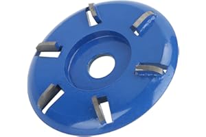 TYENAZA Winkelschleifer Holzschnitzscheibe, 6 Zähne 9cm / 3.5in Wood Carving Disc Schnitzscheibe Winkelschleifer Holz Holzformscheibe Sägeblatt Fräser Holzbearbeitungswerkzeug(Curved blade)