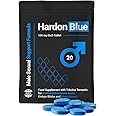 HARDON BLUE - 20 Tablets, Performance Supplements for Men, Extra Strong, Last Longer, Energy and Stamina Support, 100% Herbal, Ginseng, Maca