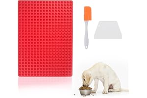 GOTFUN Silikonowa mata do pieczenia, półkula, mata do pieczenia ciastek dla psów, 468 otworów, z raklem i skrobakiem, do ciastek dla psów i smakołyków