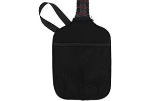 HEYSKAY Pickleball Paddle Cover Sleeve Pickleball Racket Sleeve Bag with Handle Strap Pickle-Ball Equipment Protective Paddle Sleeve with Mesh Pocket Sport Pickleball Carry Bag(Black)