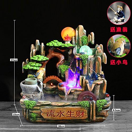 Rockery Water Fountain Pond lucky feng shui office decoration decoration Home Furnishing round room humidifier,812-1 fogs (large)