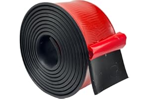 OUKMAO Self Adhesive Neoprene Rubber Strips Neopre with Adhesive Backing Solid Rubber Rolls for DIY Gaskets, Crafts, Pads, Flooring Protection, Supports, Leveling (80mm(W) x5mm(T) x3m(L))