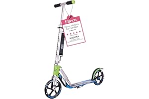 ‎HUDORA HUDORA BigWheel 205 Scooter - Stabiler Aluminium-Roller - Höhenjustierbarer & zusammenklappbarer Cityroller mit Ständer - Sportlicher Kinder- & Erwachsenenroller für bis zu 100kg