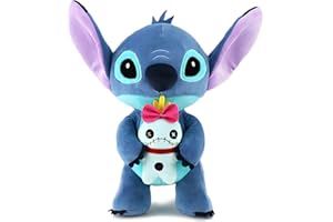 JunMallko Peluche Stitch, 28cm Lilo et Stitch Peluche, Poupée Peluche Stitch Douce Doudou, Doll Stitch Peluche de Jouet pour Cadeaux d'anniversaire pour Enfants, Bébés et Couples (Poupée étreinte)