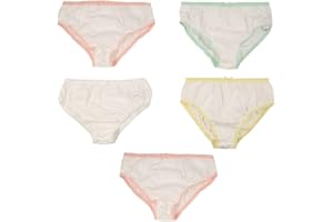 EX-BHS Girls BHS 5 Pack 100% Pure Cotton Briefs 2-12 Years Knickers Underwear