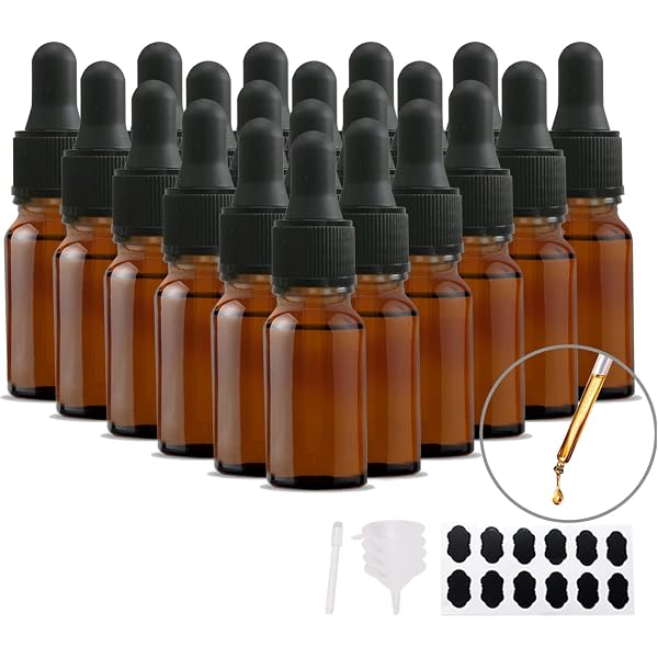 Vivaplex Grüne Glasflaschen 10 Ml Mit Pipette – 24 Stück, Ideal Für ätherische Öle & Parfum