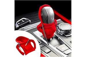 CGEAMDY Housse de Sweat à Capuche Car Gear, Housse de Vêtements pour Levier de Vitesse de Voiture, Accessoires de Décoration de Voiture de Protecteur de Levier de Vitesse de Bouton Facile(Rouge)