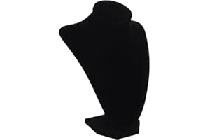 Kamay's 3-Dimensional Black Velvet Jewelry Necklace Pendant Mannequin Neck Stand 21X16cm/8.23X6.3Inch (Pack of 1)