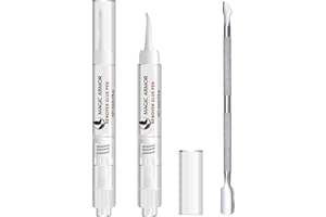 MAGIC ARMOR Nagelkleber-Entfernerstift 5mlx2, zum Aufdrücken von Nägeln, zum Entfernen künstlicher Nägel, nicht für Gel-Nagellack-Basislack, einfaches und schnelles Entfernen von Gelkleber mit Nagelhautschieber