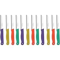 Darkpyro's Multi Purpose 12 psc Heavy Stainless Steel Knives Set with Bushy Type and Perfect Grip Handle(Multi Colour)