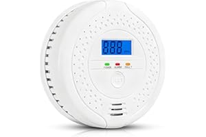 ONGNIUU Rilevatore di Monossido di Carbonio, Rilevatore di CO Portatile da Viaggio, Display LCD, Rilevamento Preciso, Adatto per Abitazioni, Uffici, Camper (Batterie non Incluse)