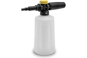 Fai Top 750ml Cañón de Espuma Ajustable Botella,Lanza de Espuma Dispensador de Jabón Boquilla,Adaptador de Rosca Macho Bosch Aquatak aqt para Bosch Serie AQT Nuevo Modelo,Black & Decker