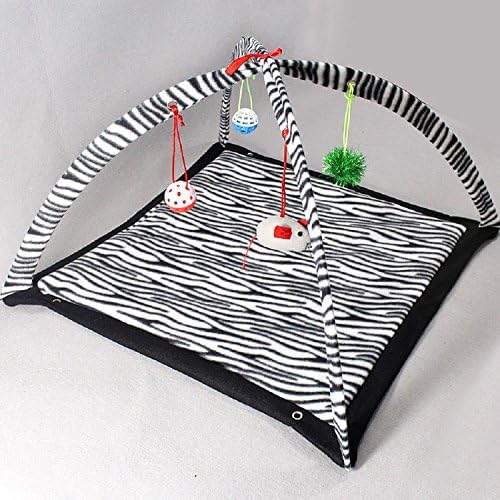 Gold butterfly@ Foldable Pet Cat Activity Playing Tent Toys Bed Pad Blanket House Furniture Mat