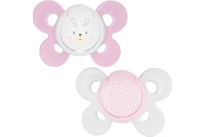 Chicco Chupete PhysioForma Comfort, Chupete 2-6 Meses, con Tetina de Silicona, Pezón Suave, Recién Nacido, Ayuda a la Respiración Fisiológica y Favorece el Desarrollo Correcto de la Boca, Rosa, 2 pz