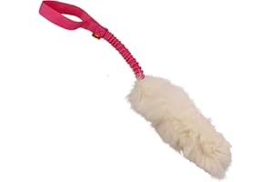 DINGO WALDEMAR RUTKOWSKI DINGO cane giocattolo - pelle di pecora con elastico rosa, rimorchiatore di ricompensa di motivazione agilità per allenamento e divertimento 15580