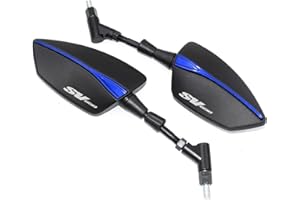 AZIKEN Rétroviseur de moto Pour SUZUKI SV650 SV650X SV650S SV 650 650S 650X toutes les années moto réglable rétroviseur gauche rétroviseur latéral partie (Color : Blue)