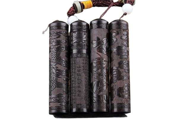 Honfitat Snuff Bottle Spoon Bullet Ebenholts Container Bärbar Parfym Tandpetarefodral (2)
