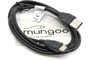 MUNGOO MACH MAL ANDERS ... USB Datenkabel 1m kompatibel mit Sony PlayStation 5 Dual Sense, XBox Series S, XBox Series X Controller Ladekabel Datenkabel mit mungoo Displayputztuch