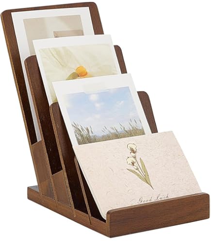 FINGERINSPIRE Wooden Card Display Stand Rectangle