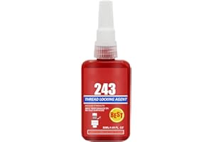 Mnozreo Adhesivo Anaeróbico para Pegar Tornillos de Metal,Adhesivo para Tornillos,Fijador Media Resistencia para Pegar Tornillos Metal,Rojo,50ML,1PC