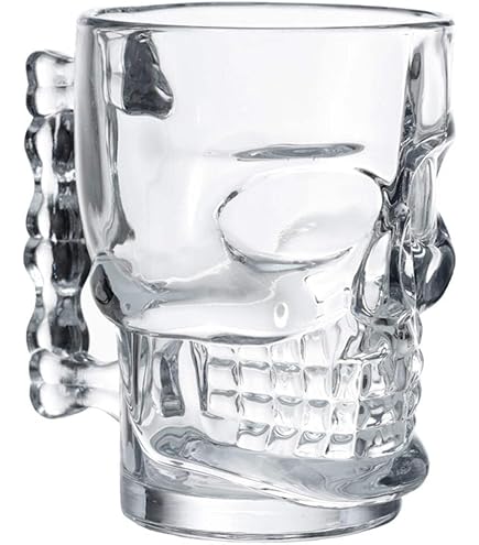 2 Boccali Di Birra A Forma Di Teschio In Vetro - Design Creativo 500ml Per Bar E Casa - Foto 8