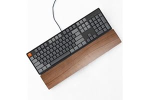 ‎AOTHIA Aothia handgelenkauflage tastatur holz-Keyboard wrist rest support,Gaming handballenauflage tastatur, Anti-Rutsch und Ergonomisch für Ihre Handgelenkarbeit(44x8x2cm Walnuss)
