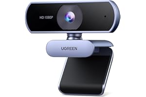 UGREEN Webcam for PC, Full HD 1080P/30fps Webcam for Laptop, Clear Stereo Audio Microphone, Auto Light Correction, 85° View Web Cam USB Camera for Live Streaming, Video Calling, Conferences, Switch 2