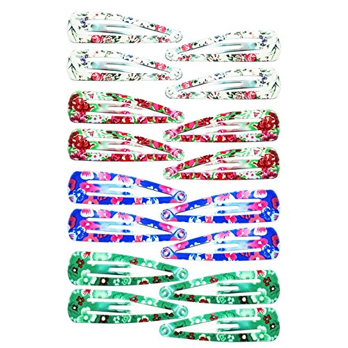 COM-FOUR® Haarspangen Haarclip blumig (32 Stück) - 3