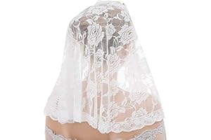 KLOVA Mantilla de Encaje Velo de Mantilla Bufanda Ligera con borlas Mantones y Abrigos Florales de Moda para Mujeres Velo de Masa Latina para Novia
