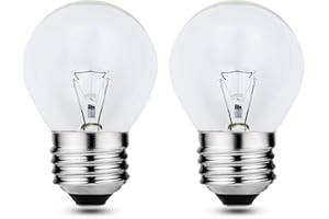 EASYIVY Lampadina da Forno E27 300 Gradi Dimmerabile, 400LM Lampadine Forno E27 G45 per Forni, Microonde, Lampada Lava, Lampadario, Bianca Calda 2700K, 2 Pezzi