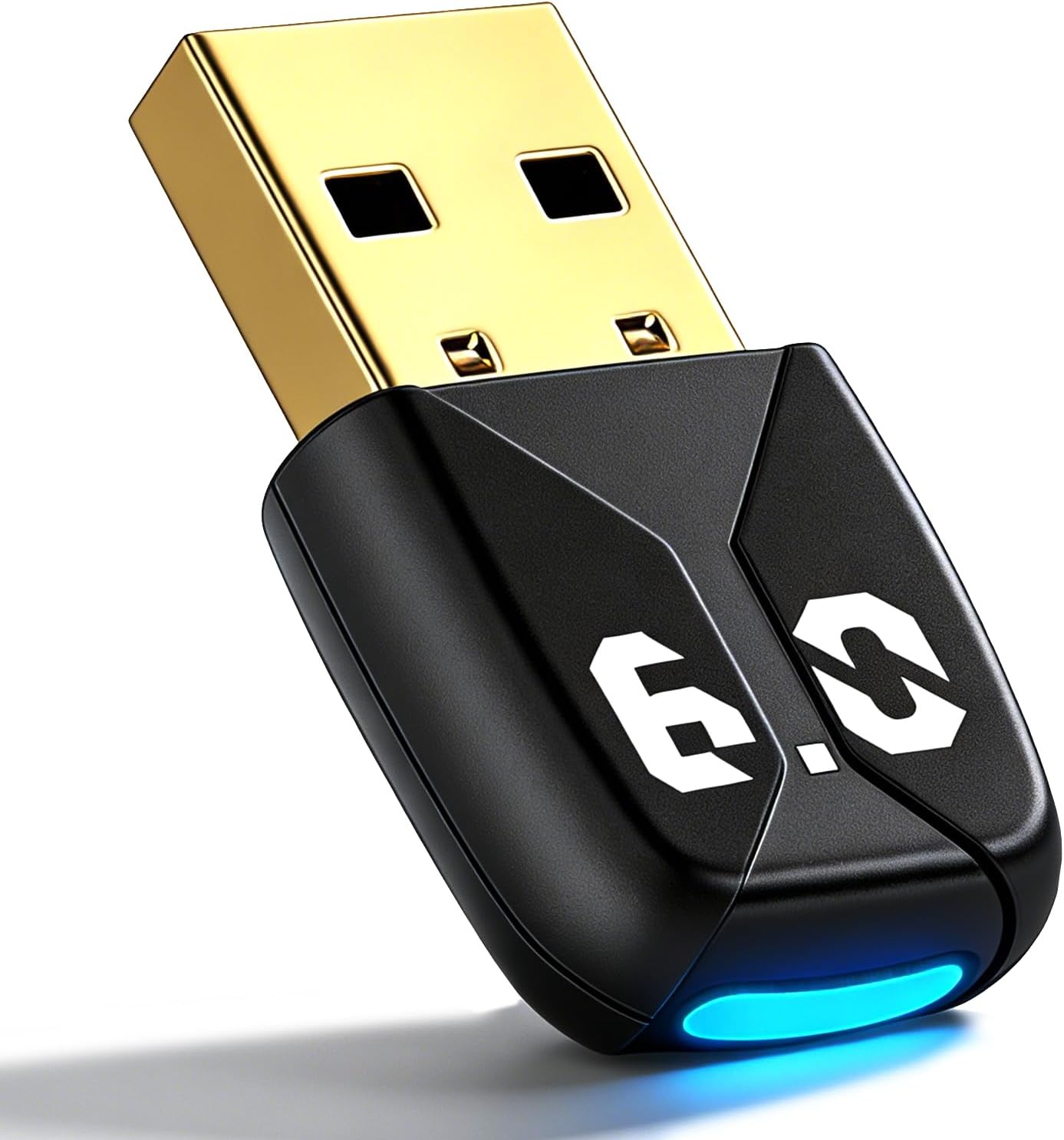 Adaptador Bluetooth 6.0 USB para PC, Dongle Bluetooth USB para Windows 11/10/8.1, Gran Alcance y Baja latencia, Bluetooth USB Conecta hasta 5 Dispositivos ratón, Teclado, Auriculares