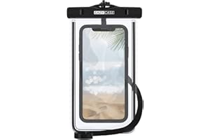 EAZY CASE - wasserdichte Unterwasserhülle Schwarz Schutzhülle Handyhülle Universal Unterwassertasche Handy Tasche wasserfest Universalhülle für alle Smartphones bis 6,7" mit Umhängeband in Schwarz