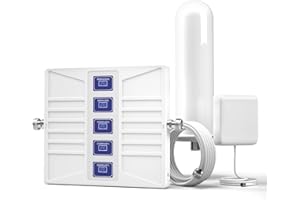 LINSINAL Amplificador Señal Movil para el Hogar, Amplificador gsm hasta 250 Metros Cuadrados, Amplificador 4g Banda 20/8/3/1/7 gsm 2G 3G 4G LTE para Todos los Operadores Yoigo, Orange, Vodafone, etc.