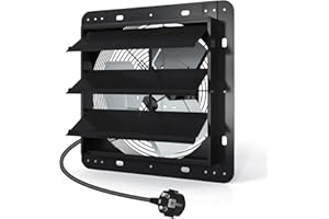 Aygrochy Ventola Aspirazione da 300 mm, industriale da parete 1650 m³/h, ventilazione e raffreddamento per serre, garage loft e cucina.